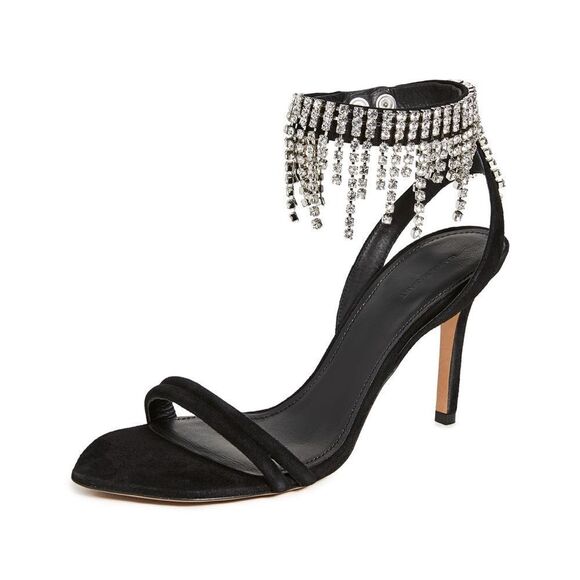 Isabel Marant atura rhinestone fringe suede sandal - Picture 5 of 15